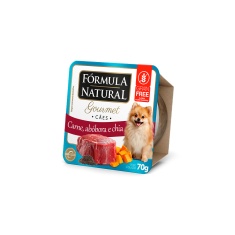 Ração Úmida Fórmula Natural Fresh Meat Gourmet para Cães Adultos Sabor Carne, Abóbora e Chia 70 g