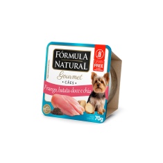 Ração Úmida Fórmula Natural Fresh Meat Gourmet para Cães Adultos Sabor Frango, Batata Doce e Chia 70 g