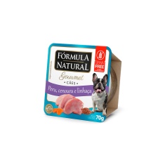 Ração Úmida Fórmula Natural Fresh Meat Gourmet para Cães Adultos Sabor Peru, Cenoura e Linhaça 70 g