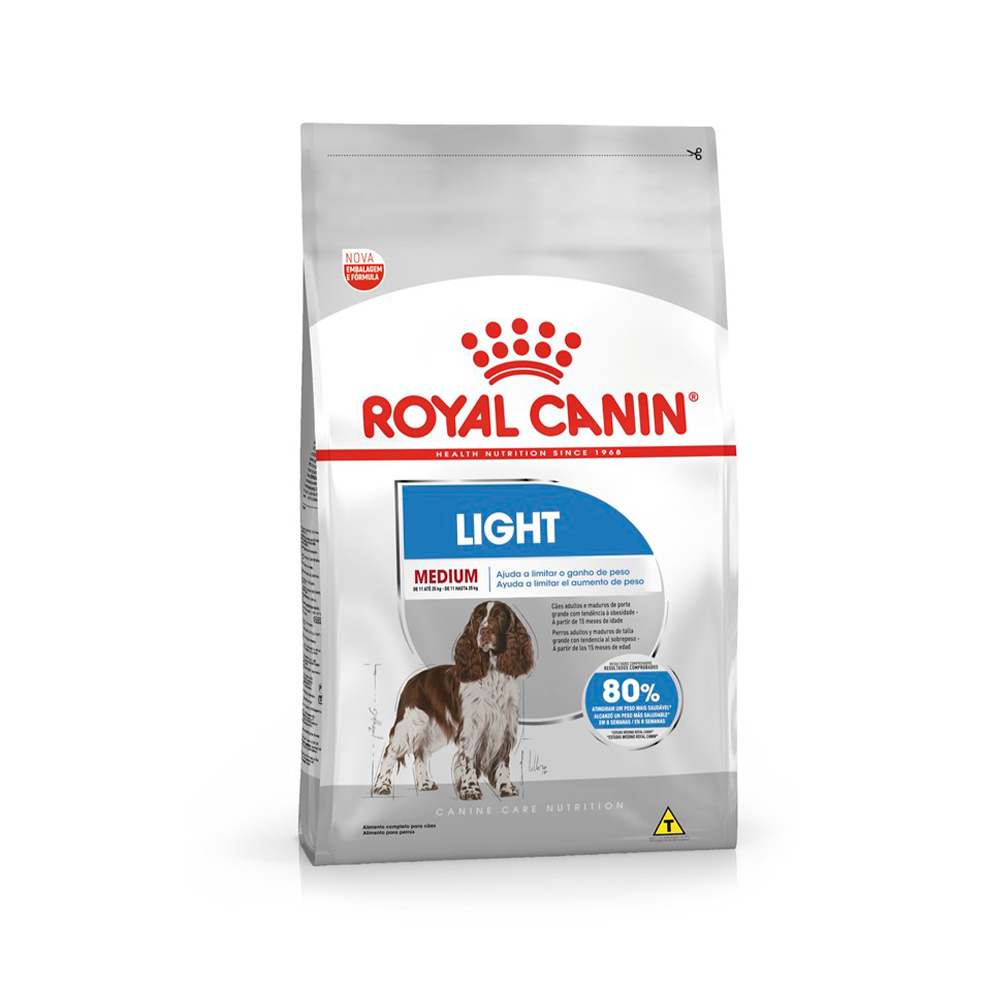 Ração Royal Canin Medium Light para Cães Adultos ou Idosos de Porte Médio com Tendência à Obesidade