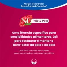 Ração N&D Quinoa Pele e Pelo para Cães Adultos de Porte Mini e Pequeno Sabor Pato, Quinoa, Coco e Cúrcuma
