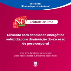 Ração N&D Quinoa Controle de Peso para Cães Adultos de Porte Mini e Pequeno Sabor Cordeiro, Quinoa, Brócolis e Aspargo