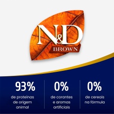 Ração Farmina N&D Brown para Cães Adultos de Porte Mini Sabor Cordeiro, Spirulina e Cenoura 2 kg