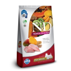 Ração Farmina N&D Tropical Selection para Cães Adultos de Porte Mini e Pequeno Sabor Frango, Cereais e Frutas Tropicais