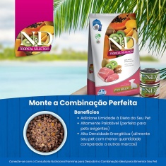 Ração Farmina N&D Tropical Selection para Cães Filhotes de Porte Mini Sabor Suíno, Cereais e Frutas Tropicais 2 kg