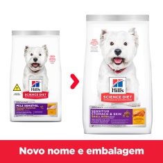 Ração Hill's Science Diet Pele Sensível Pedaços Pequenos para Cães Adultos Sabor Frango 1.8 kg