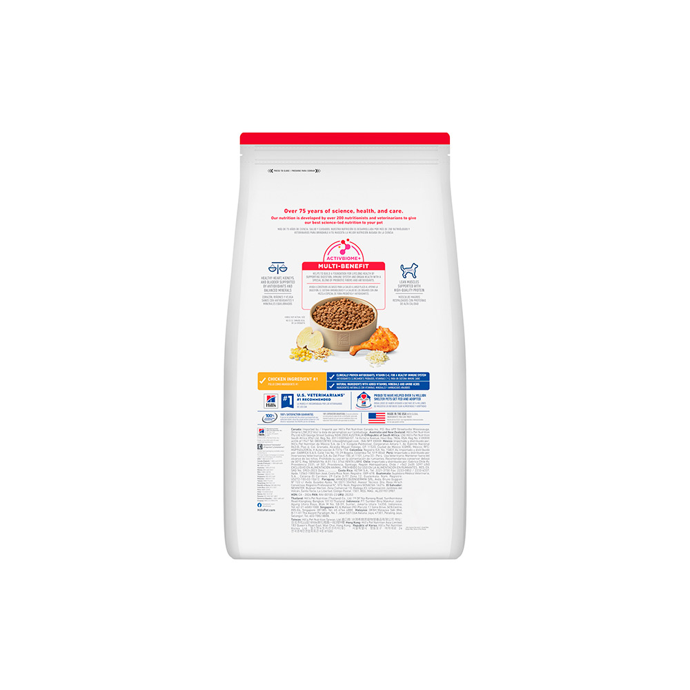 Ração Hill's Science Diet Adulto 7+ Pedaços Pequenos para Cães Idosos Sabor Frango 2.26 kg