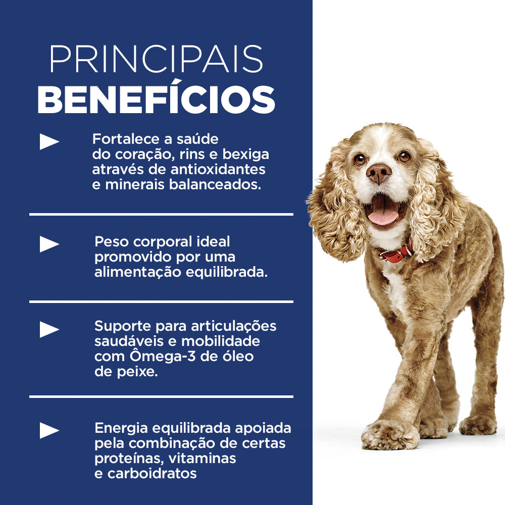 Ração Hill's Science Diet Adulto 11+ Pequenos e Mini para Cães Idosos Sabor Frango 2.04 kg