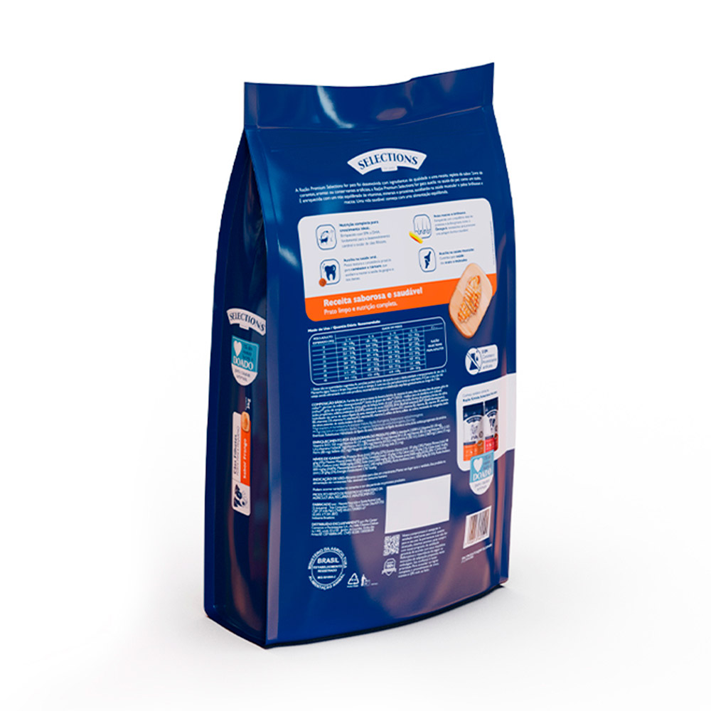 Ração Selections For Pet para Cães Filhotes Mini/Pequenos Sabor Frango 3 kg
