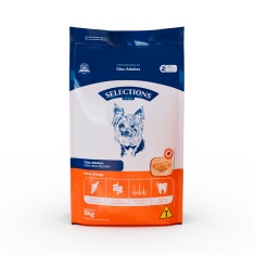 Ração Selections For Pet para Cães Adultos de Porte Pequeno e Mini Sabor Frango