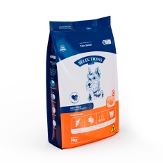 Ração Selections For Pet para Cães Sênior de Porte Mini e Pequeno Sabor Frango 3 kg