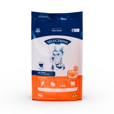 Ração Selections For Pet para Cães Sênior de Porte Mini e Pequeno Sabor Frango 3 kg