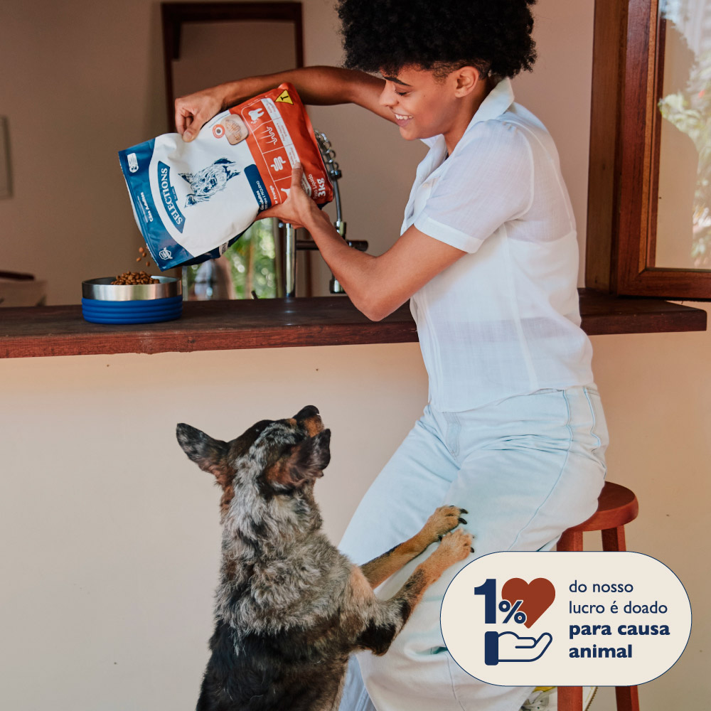 Ração Selections For Pet para Cães Adultos Médios/Grandes Sabor Carne e Frango