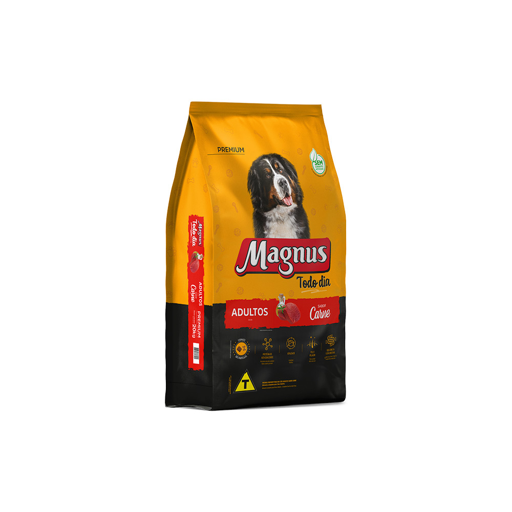 Ração Magnus Todo Dia para Cães Adultos Sabor Carne
