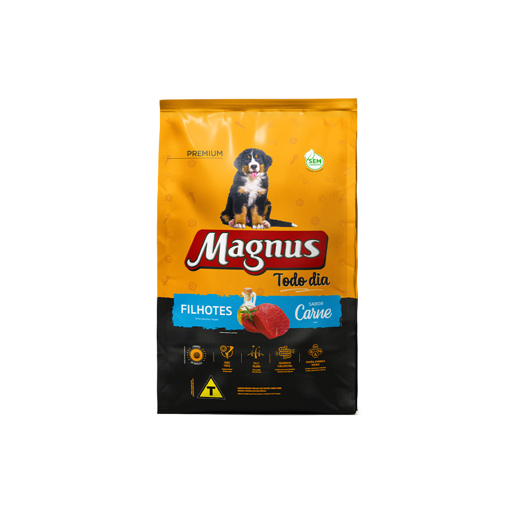 Ração Magnus Todo Dia para Cães Filhotes Sabor Carne Ração Magnus Todo Dia para Cães Filhotes Sabor Carne
