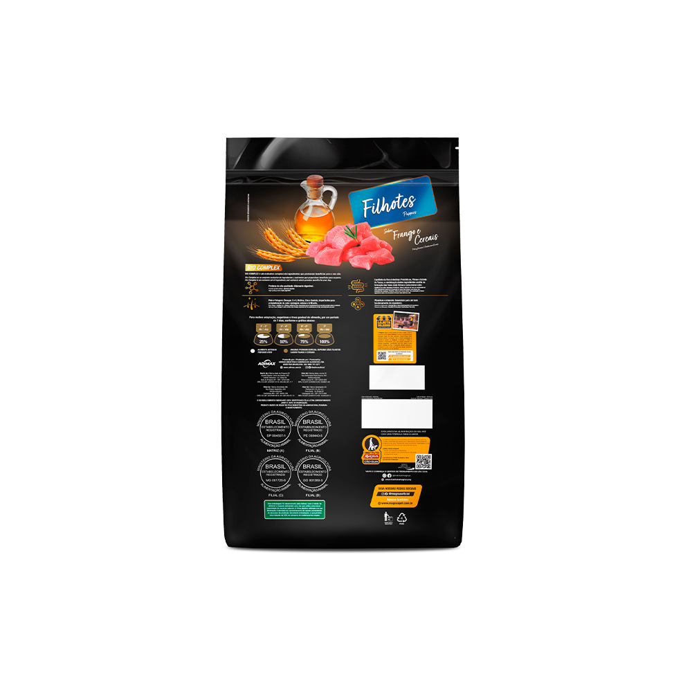 Ração Magnus Supreme para Cães Filhotes Sabor Frango e Cereais