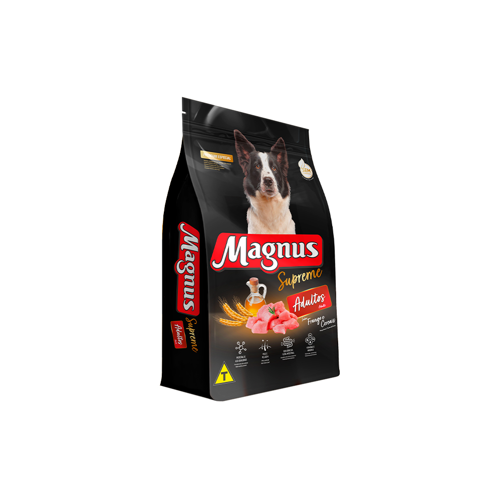 Ração Magnus Supreme para Cães Adultos Sabor Frango e Cereais