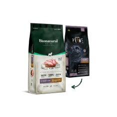 Ração Bionatural Prime para Cães Cadastrados de Raças Pequenas Sabor Frango, Blueberry, Coco e Chia