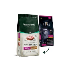 Ração Bionatural Prime para Cães Filhotes de Raças Pequenas Sabor Frango, Blueberry, Coco e Aveia