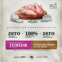 Ração Bionatural Prime para Cães Filhotes de Raças Pequenas Sabor Frango, Blueberry, Coco e Aveia