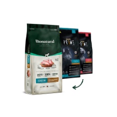 Ração Bionatural Prime para Cães Filhotes de Raças Médias e Grandes Sabor Frango, Blueberry, Coco e Aveia
