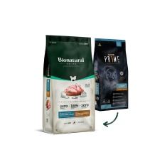 Ração Bionatural Prime para Cães Castrados de Raças Médias e Grandes Sabor Frango, Blueberry, Coco e Chia 15 kg