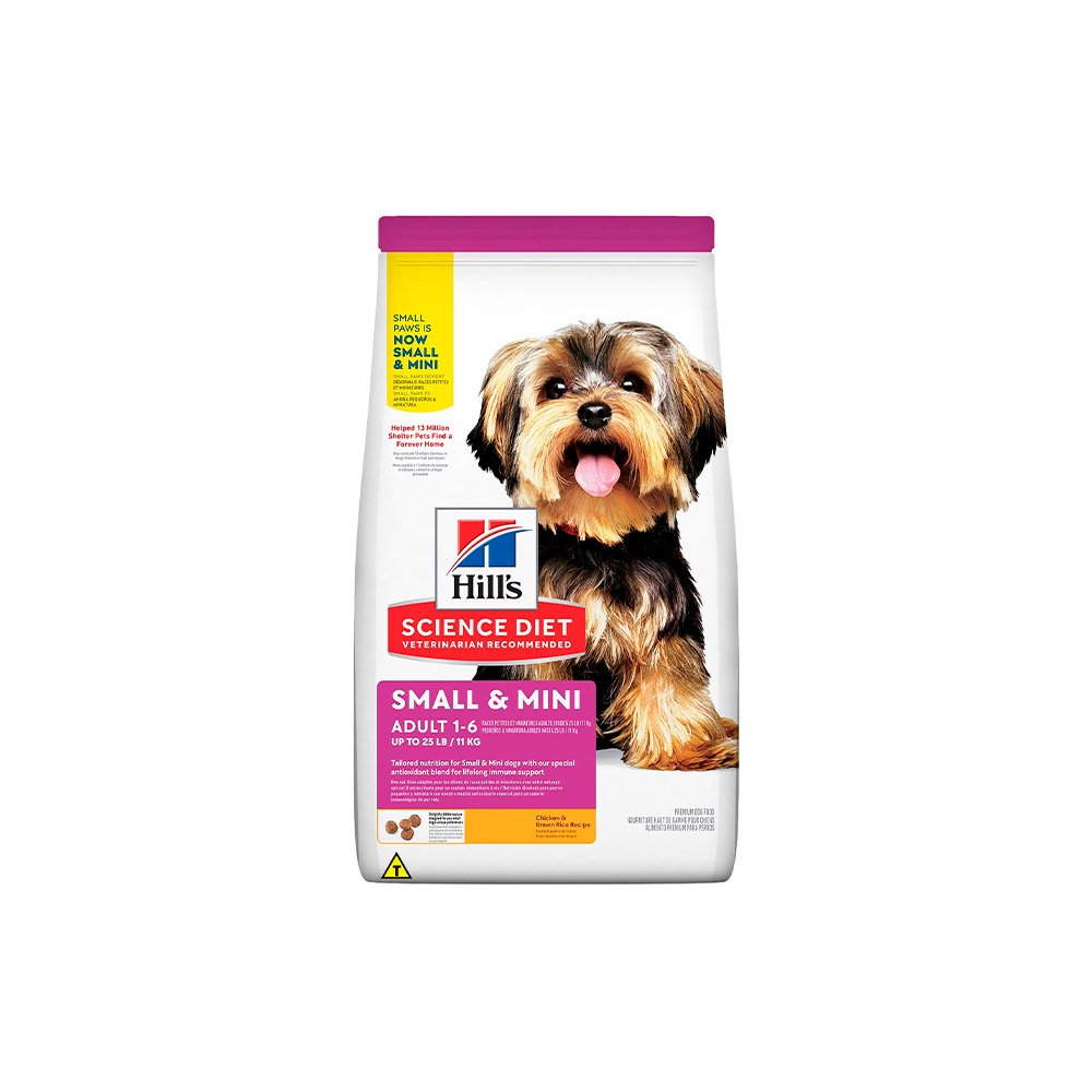 Ração Hill's Science Diet Pequenos e Mini para Cães Adultos Sabor Frango