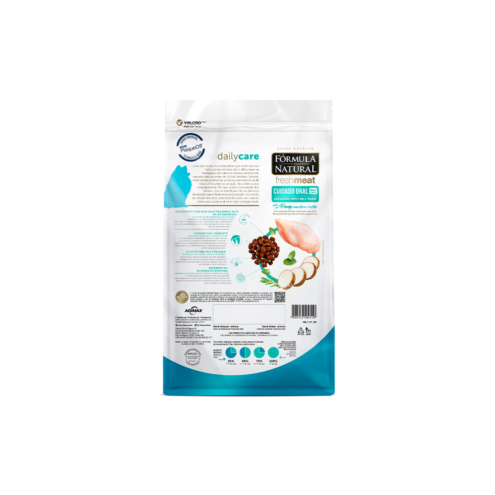 Ração Fórmula Natural Fresh Meat Cuidado Oral para Cães Adultos de Pequeno e Médio Porte