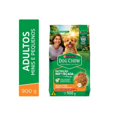 Ração Dog Chow Nutrição Reforçada para Cães Adultos de Porte Mini e Pequeno Sabor Carne e Frango