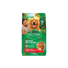 Ração Dog Chow Nutrição Reforçada para Cães Adultos de Médio e Grande Porte Sabor Carne, Frango e Arroz 900 g