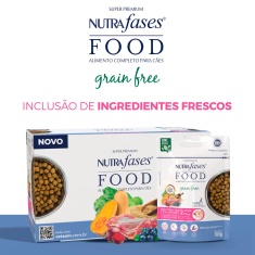 Ração Nutrafases Food Sabor Cordeiro, Abóbora e Quinoa para Cães