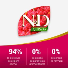Ração Farmina N&D Quinoa Controle de Peso para Cães Adultos de Raças Mini e Pequenas Sabor Suíno, Quinoa, Brócolis e Aspargo 7 kg