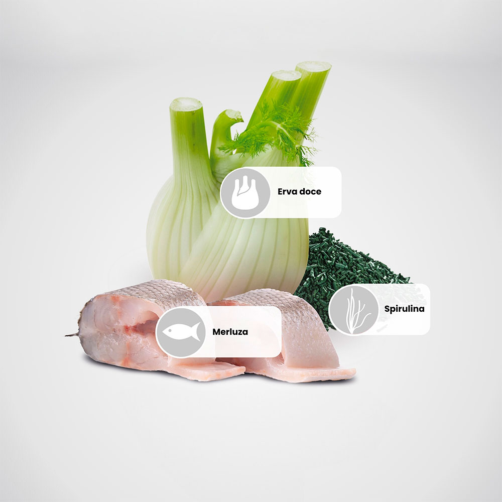 N&D White para Cães Filhotes de Raças Mini e Pequenas Sabor Merluza, Spirulina e Erva Doce 1,5 Kg