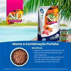 Ração Farmina N&D Tropical Selection para Cães Adultos de Porte Médio e Grande Sabor Cordeiro, Cereais e Frutas Tropicais
