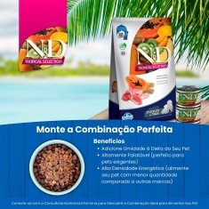 Ração Farmina N&D Tropical Selection para Cães Filhotes de Porte Médio e Grande Sabor Cordeiro, Cereais e Frutas Tropicais