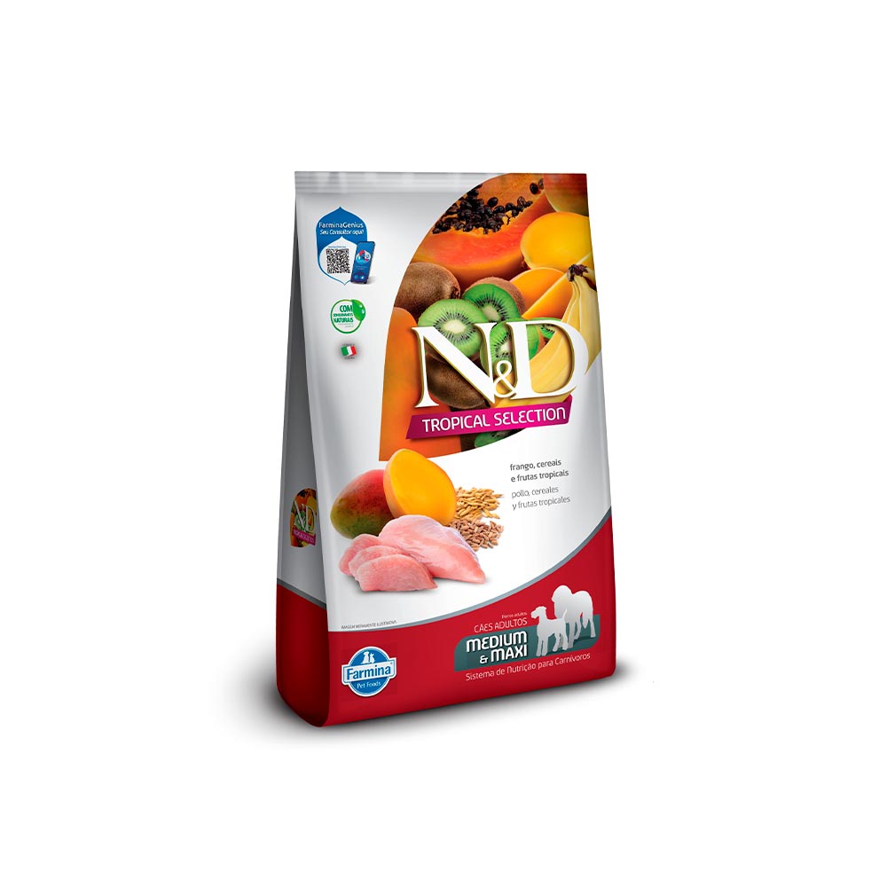 Ração Farmina N&D Tropical Selection para Cães Adultos de Po