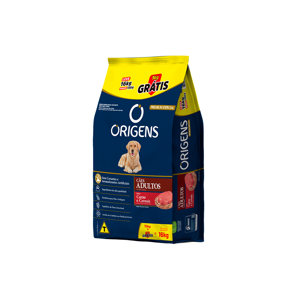 Ração Origens para Cães Adultos de Porte Mini e Pequeno sabor Frango e Cereais