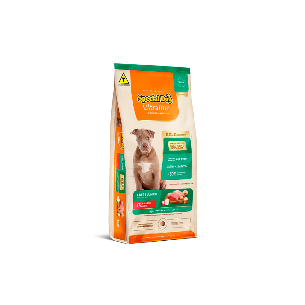 Ração Special Dog Ultralife Performance para Cães Filhotes de Médio e Grande Porte Sabor Carne e Frango