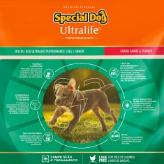 Ração Special Dog Ultralife Performance para Cães Filhotes de Médio e Grande Porte Sabor Carne e Frango