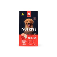Ração Nutrive para Cães Adultos Sabor Frango, Carne e Arroz 15 kg