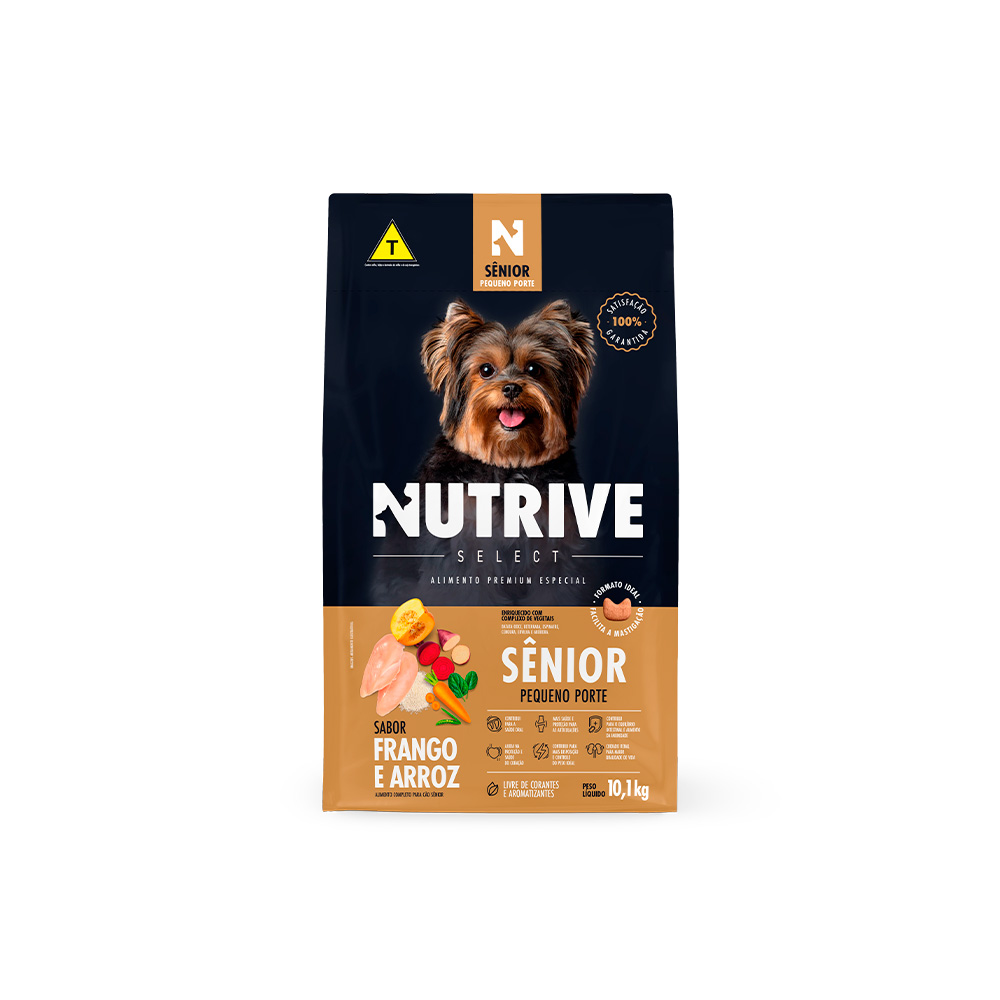 Ração Nutrive Select para Cães Sênior de Pequeno Porte Sabor