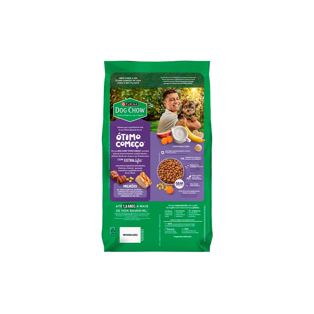 Ração Dog Chow para Cães Filhotes de Raças Pequenas Sabor Frango e Arroz