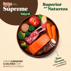 Ração Quatree Supreme Dermasense para Cães Adultos de Porte Médio e Grande Sabor Cordeiro e Salmão 15 kg