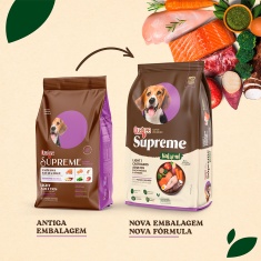 Ração Supreme Quatree Light para Cães Adultos Castrados de Porte Médio e Grande Sabor Frango e Salmão 15 kg