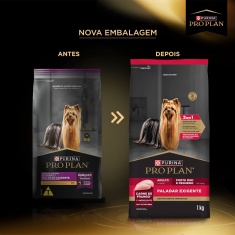 Ração Nestlé Purina Pro Plan Paladar Exigente Adultos Mini e Pequeno Sabor Frango