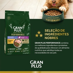 Ração GranPlus Performance para Cães Filhotes de Porte Mini e Pequeno Sabor Frango e Arroz