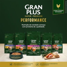 Ração GranPlus Performance para Cães Adultos de Porte Mini e Pequeno Sabor Frango e Cenoura