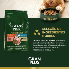 Ração GranPlus Performance para Cães Seniores de Todos os Portes Sabor Frango e Peru