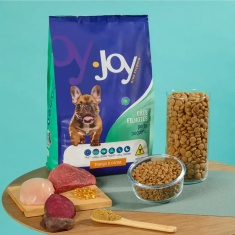 Ração Joy High Premium para Cães Filhotes de Raças Pequenas Sabor Frango e Carne