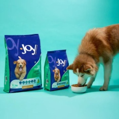 Ração Joy High Premium para Cães Filhotes de Raças Médias e Grandes Sabor Frango e Carne